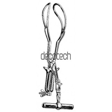 Kedar Nath Das Obstetrical Forceps with handle 38cm