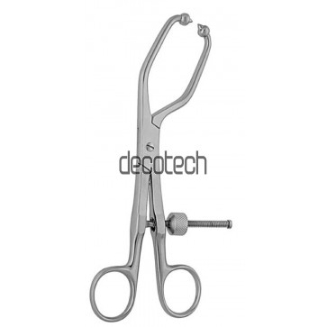 Pelvic Repositions Forceps two Pointed-ball tips / Spikes with quick action lock 190mm