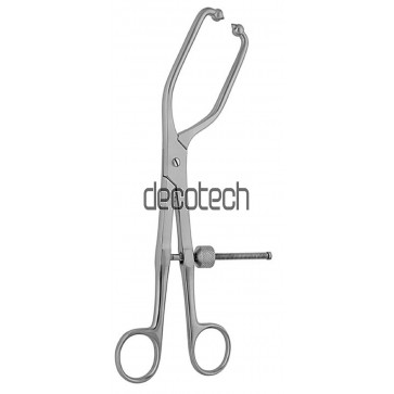 Pelvic Repositions Forceps two Pointed-ball tips / Spikes with quick action lock 230mm