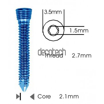 Safety Lock (LCP) Screw 2.7mm - Self Tapping Titanium