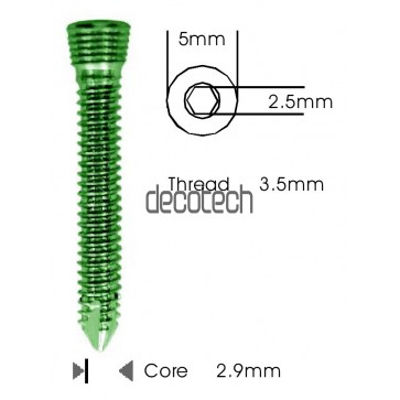 Safety Lock (LCP) Screw 3.5mm - Self Tapping Titanium