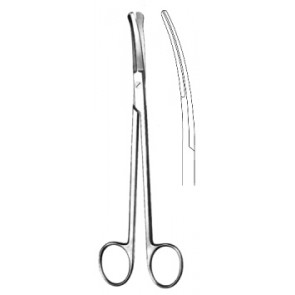 GOOD Tonsil Scissors probe end Curved 19cm