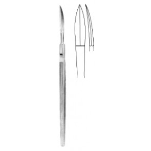 Fomon Plastic Knife blunt tip Curved 5x28mm,16cm