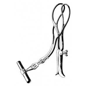 Milne Murray Obstetrical Forceps with Tractor handle 40cm