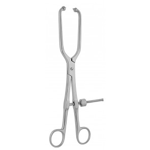 Pelvic Repositions Forceps two Pointed-ball tips / Spikes with quick action lock 250mm