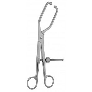 Pelvic Repositions Forceps two Pointed-ball tips / Spikes with quick action lock 230mm