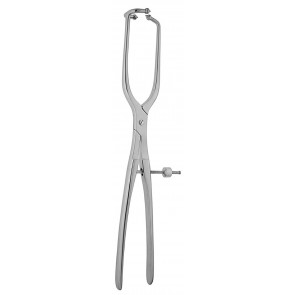 Pelvic Repositions Forceps three Pointed-ball tips / Spikes with quick action lock 400mm