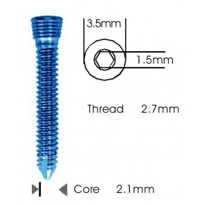 Safety Lock (LCP) Screw 2.7mm - Self Tapping Titanium