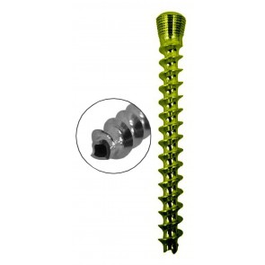 Cannulated Cancellous Safety Lock (LCP) Screw 5.0mm Full Threads Titanium