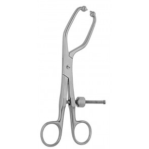 Pelvic Repositions Forceps two Pointed-ball tips / Spikes with quick action lock 190mm