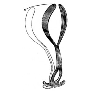 fórceps obstétricos laufe divergentes sólido 31.5cm hoja 