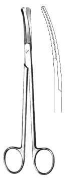 GOOD Tonsil Scissors probe end Curved 19cm