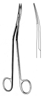 DANDY Neurosurgical Scissors Curved 17cm