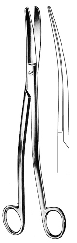 Siebold Gynecological Scissors S/Curved 24cm