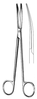 Wertheim Gynecological Scissors Curved