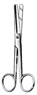 Busch Umbilical Scissors Blunt / Blunt Straight 16cm