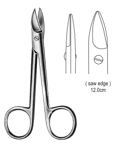 Special Scissors Straight 12cm saw edge