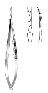 Reill Micro Scissor 1. serr blade Curved 15.5cm