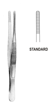 Dressing Forceps USA model Fluted Grip