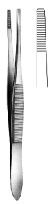 Stille Dressing Forceps serrated Swedish patt. 15cm