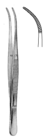 Cushing Dressing Forceps serrated 17cm