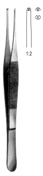 Adson Tissue Forceps 1x2T, 18cm