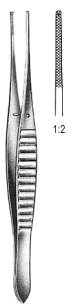 Gillies Tissue Forceps 1x2T 15cm