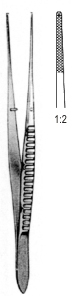 Waugh Tissue Forceps criss cross serrated 1x2T