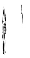 Fine Dressing Forceps serrated 12cm