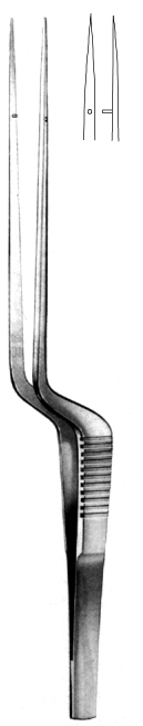 Micro Forceps Fine bayonet smooth 18.5cm