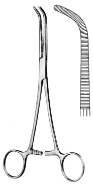 Mixter Hemostatic Bronchus Forceps Curved 22cm