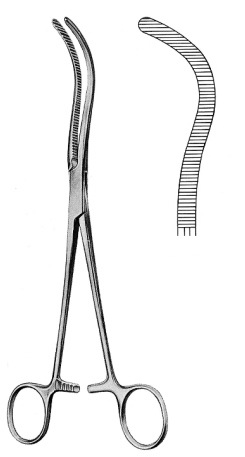 Guyon / Pean Kidney Pedicle clamp Curved
