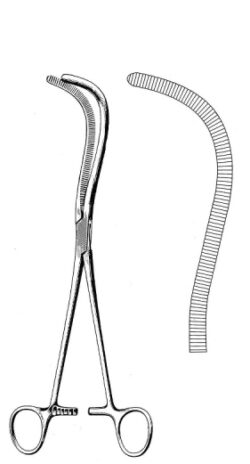 Mayo Guyon Kidney Pedicle clamp Curved 23cm