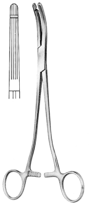 Ballentine Hysterectomy Forceps 1 Tooth 21cm