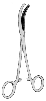 Berkeley Hysterectomy Forceps Curved on flat 20cm