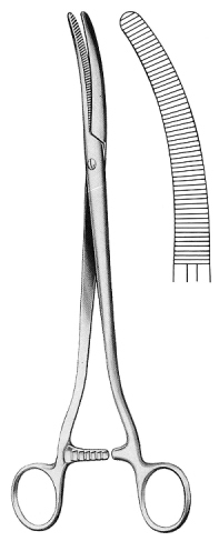 Faure Hystrectomy Forceps Curved 25cm