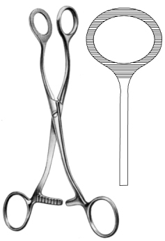 Collin Tongue and Organ Holding Forceps 17cm