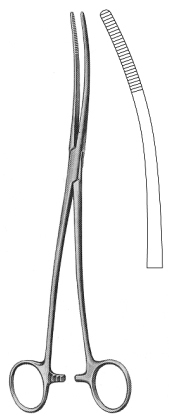 Bozemann Dressing Forceps `S' Curved  26cm