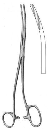 Bozemann Douglas Dressing Forceps`S'Curved  26cm