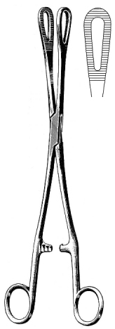 Rampley Swab Forceps Bent Shanks