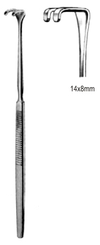 Micro Retractor w/saddle Blade 14x8mm, 16cm