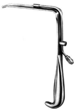 Brunner Retractor w/light carrier 145x25mm 24cm