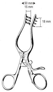 Weitlaner Wullstein Retractor 3x4 Prongs 13cm