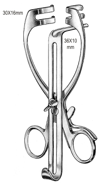 Mayo Adams Retractor with central blade 17cm