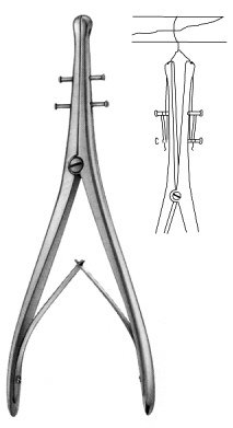 Demel Bone Wire Forceps 28cm