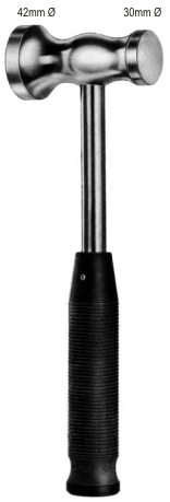 Bone Mallet with Fiber Handle Ø42x30mm, 530g, 26cm