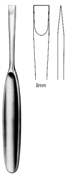 Martin Cushing Periosteal Raspatory 8mm 17cm