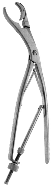 Ulrich Bone Holding Forcpes with swivel jaws angled