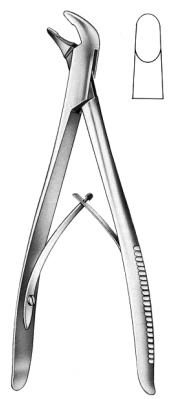 Bacon Bone Rongeur angled to side 7mm, 20cm