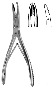 Geiger Rongeur D/E slightly Curved 3mm jaw 15cm